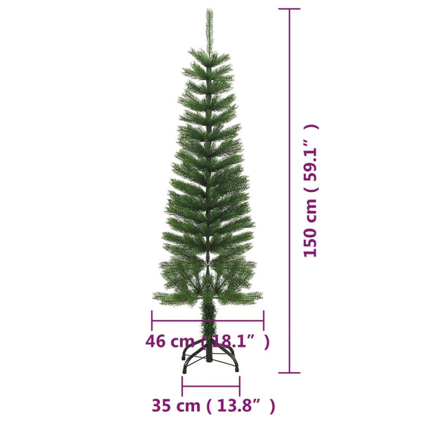 Dünner künstlicher Weihnachtsbaum Hildegarg 150 cm mit Ständer (Fr)