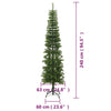 Schlanker künstlicher Weihnachtsbaum mit Ständer Hildegarg 240cm (pe)