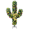 Grüner Weihnachtskaktus mit Ständer und LED-Lichtern Ghomi 180cm (PVC)