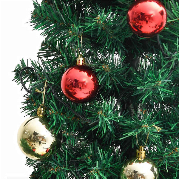 Grüner Weihnachtskaktus mit Ständer und LED-Lichtern Ghomi 180cm (PVC)