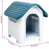 Blaue Hundehütte Franga 59x75x66cm (Polypropylen)