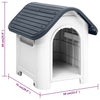 Graue Hundehütte Franga 59x75x66cm (Polypropylen)
