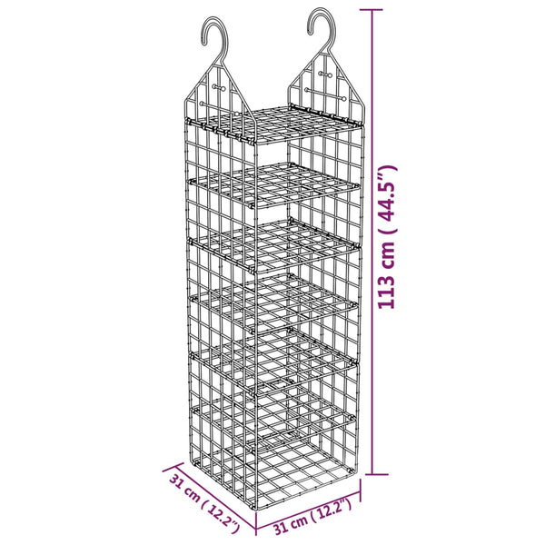 Hängeschrank-Organizer Nardin (7 Fächer, 2er-Set)