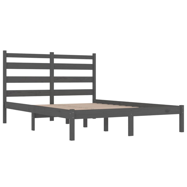Graues Bettgestell Dimofte 200x200cm (Kiefer)