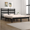 Schwarzes Bettgestell Dimofte 200x200cm (Kiefer)