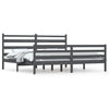 Graues Bettgestell Jacinta 200x200cm (Kiefer)