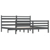 Graues Bettgestell Jacinta 200x200cm (Kiefer)