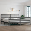 Graues Bettgestell Jacinta 200x200cm (Kiefer)