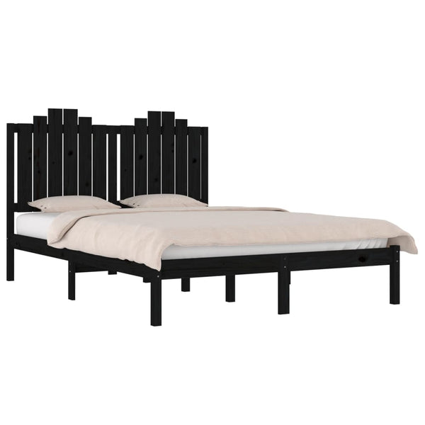 Schwarzes Bettgestell Improex 140x190cm (Kiefer)
