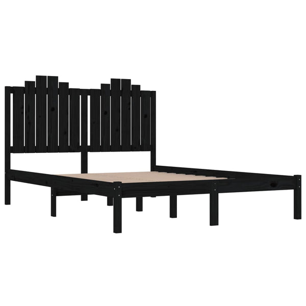 Schwarzes Bettgestell Improex 140x190cm (Kiefer)