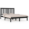Schwarzes Bettgestell Delmara 200x200cm (Kiefer)