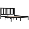 Schwarzes Bettgestell Delmara 200x200cm (Kiefer)