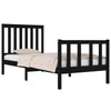 Schwarzer Bettrahmen Tricorom 75x190cm (Kiefer Small Single)
