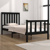 Schwarzer Bettrahmen Tricorom 75x190cm (Kiefer Small Single)