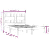 Bettgestell Glennis 135x190cm (Doppelbett)