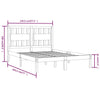 Schwarzes Bettgestell Glennis 140x190cm (Kiefer)