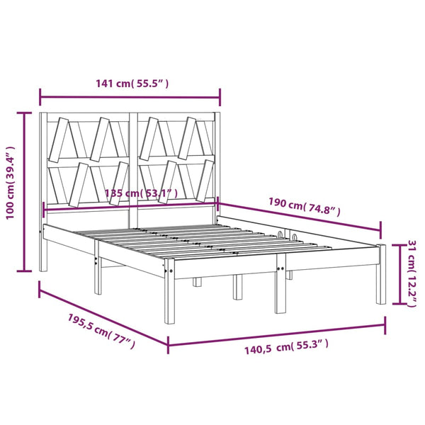 Bettgestell Capella/Pompe 135x190cm (Doppelbett)