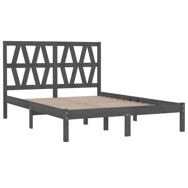Bettgestell Capella/Pompe 200x200cm, Grau (Kiefer)
