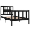 Schwarzer Bettrahmen Teador 75x190cm (Holz, Small Single)