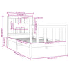 Schwarzer Bettrahmen Teador 75x190cm (Holz, Small Single)