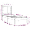 Schwarzer Bettrahmen Codru 100x200cm (Kiefer)