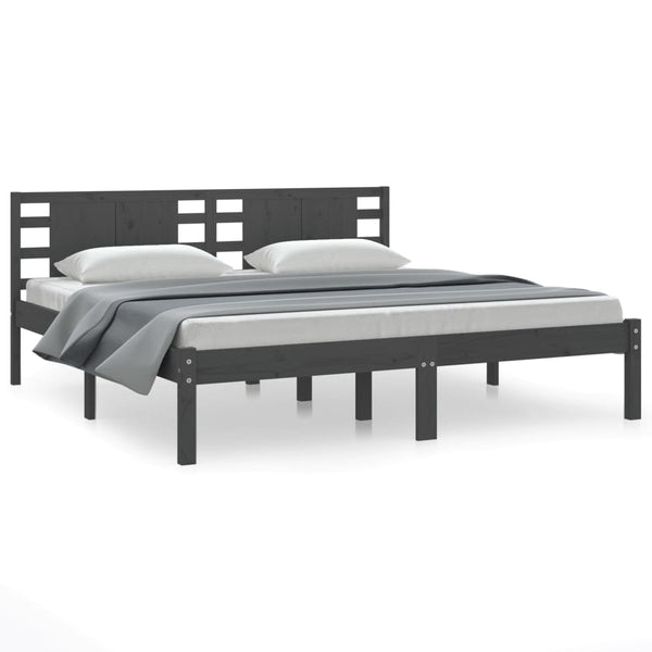 Bettgestell Codru Grau 200x200cm (Kiefer)