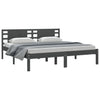 Bettgestell Codru Grau 200x200cm (Kiefer)