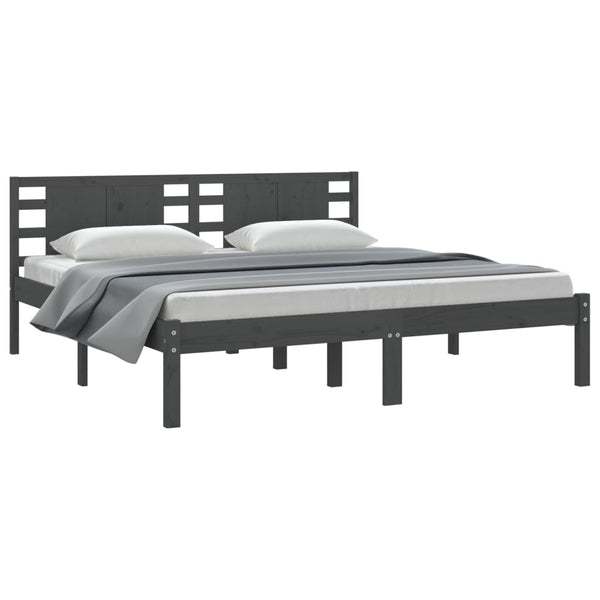 Bettgestell Codru Grau 200x200cm (Kiefer)