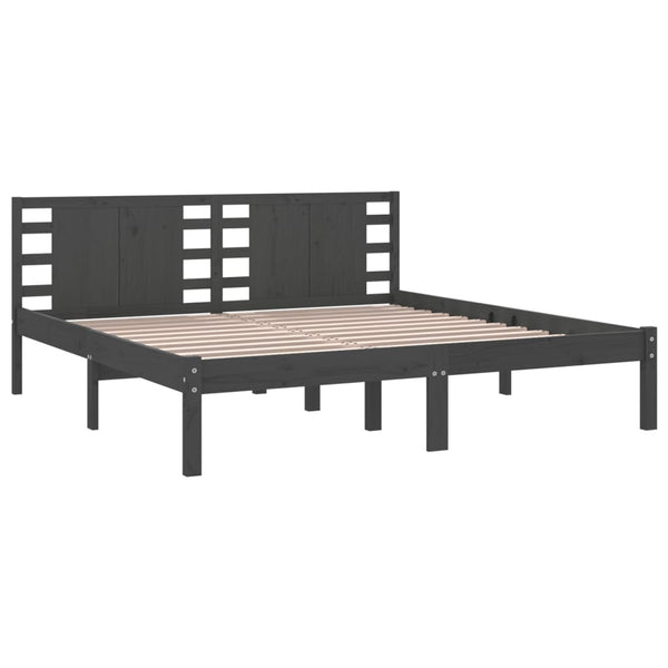 Bettgestell Codru Grau 200x200cm (Kiefer)