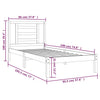 Bettgestell Getina 90x190cm (Kiefer massiv)