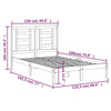 Bettgestell Getina 120x190cm (Holz Small Double)