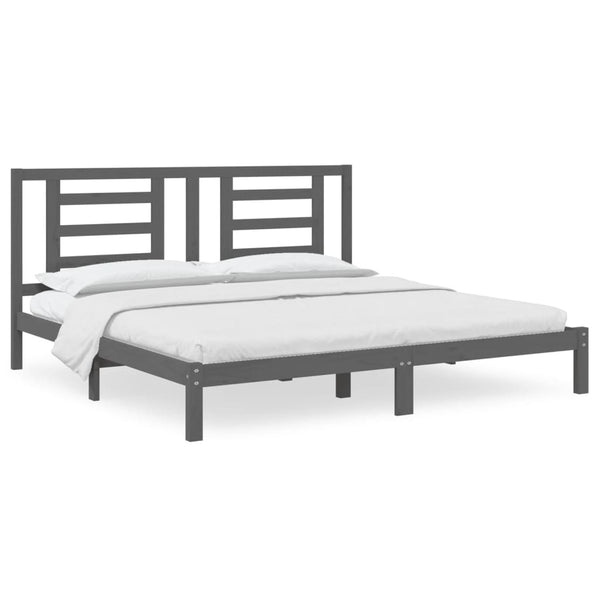 Graues Bettgestell Getina 200x200cm (Kiefer)