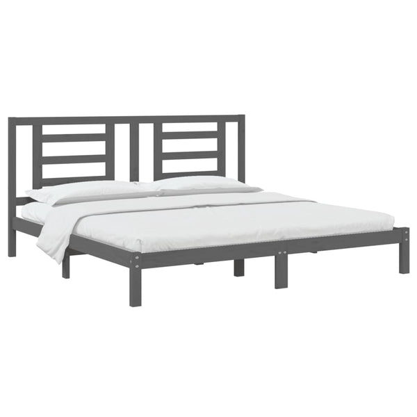 Graues Bettgestell Getina 200x200cm (Kiefer)