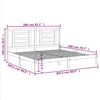 Graues Bettgestell Getina 200x200cm (Kiefer)