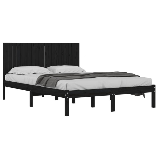 Schwarzes Bettgestell Ifteme 200x200cm (Kiefer)