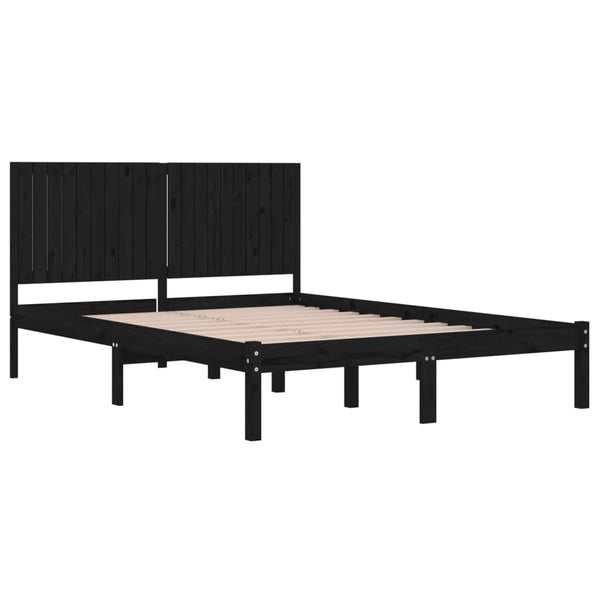 Schwarzes Bettgestell Ifteme 200x200cm (Kiefer)
