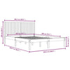 Schwarzes Bettgestell Ifteme 200x200cm (Kiefer)
