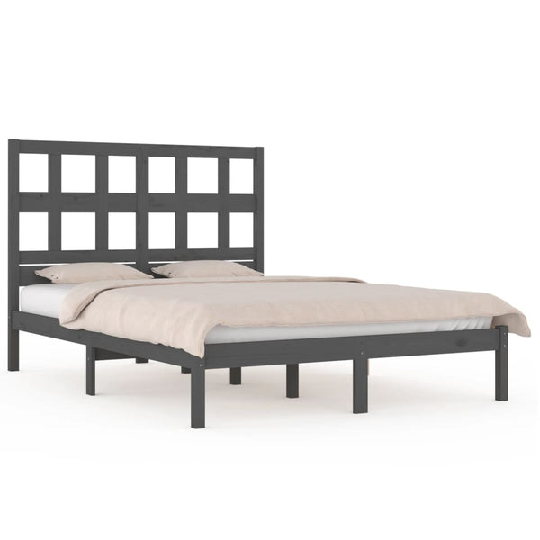 Graues Bettgestell Ingineru 200x200cm (Kiefer)