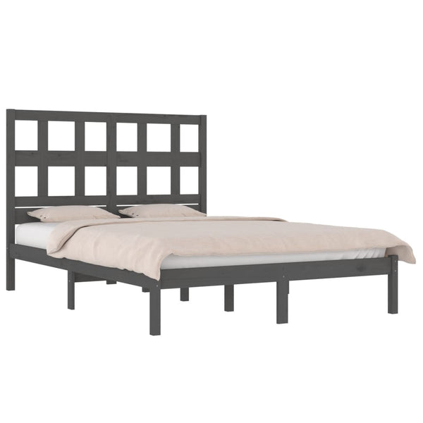 Graues Bettgestell Ingineru 200x200cm (Kiefer)