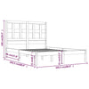 Graues Bettgestell Ingineru 200x200cm (Kiefer)