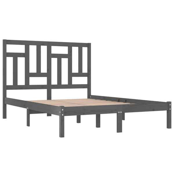 Graues Bettgestell Sibylla 200x200cm (Kiefer)