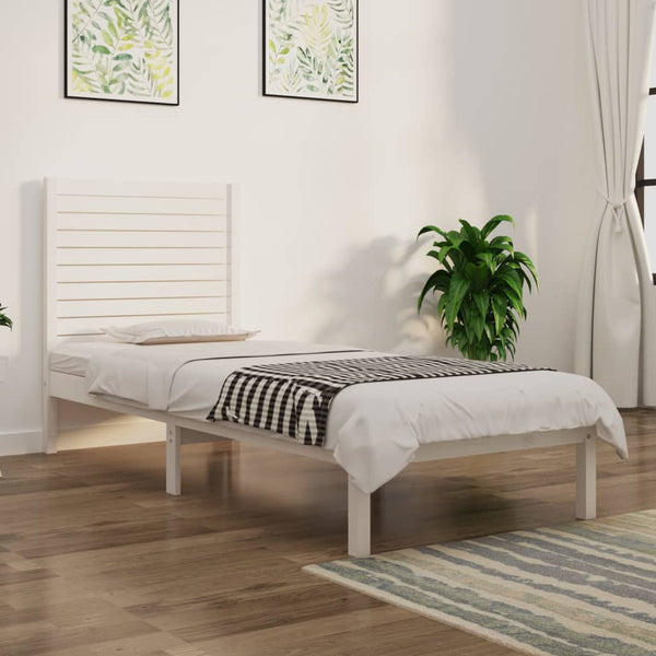 Bettgestell Essence weiß 75x190cm (Holz Einzelbett)
