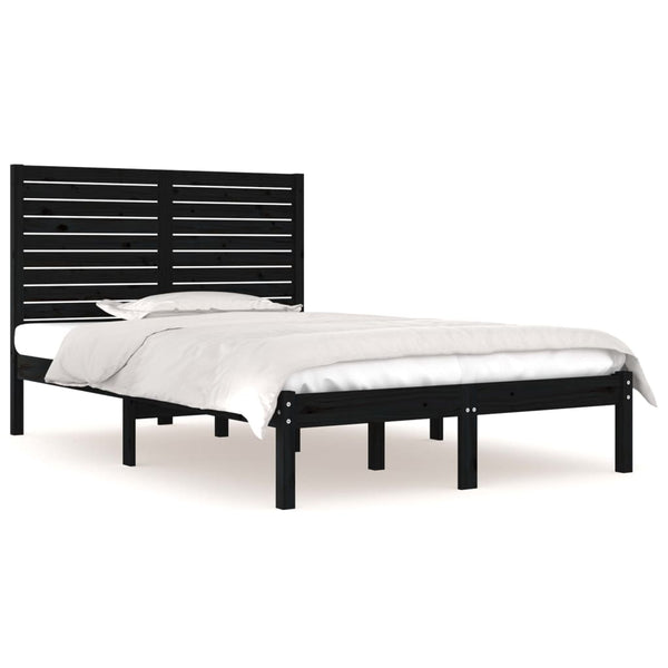 Schwarzes Bettgestell Essence 140x190cm (Holz)