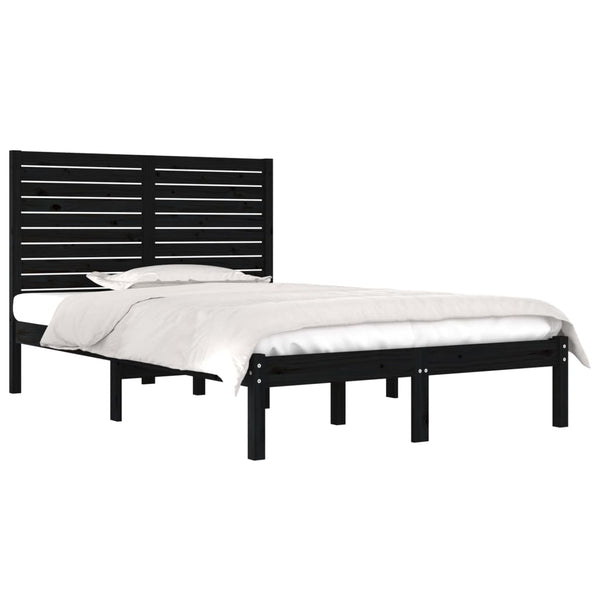 Schwarzes Bettgestell Essence 140x190cm (Holz)