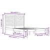 Schwarzes Bettgestell Essence 140x190cm (Holz)