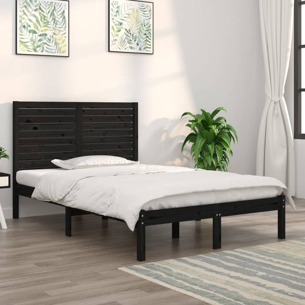 Schwarzes Bettgestell Essence 140x190cm (Holz)
