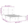 Schwarzes Bettgestell Leonidia 200x200cm (Holz)