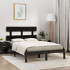 Schwarzes Bettgestell Leonidia 200x200cm (Holz)