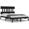 Schwarzes Bettgestell Aurama 140x190cm (Holz)