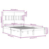 Schwarzes Bettgestell Aurama 140x190cm (Holz)